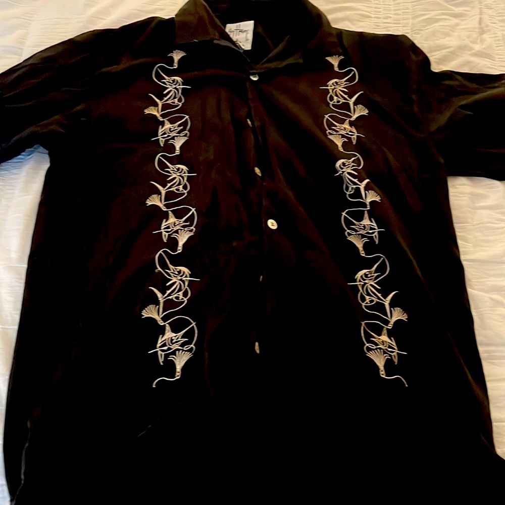 Guy Harvey linen cabana shirt XL.